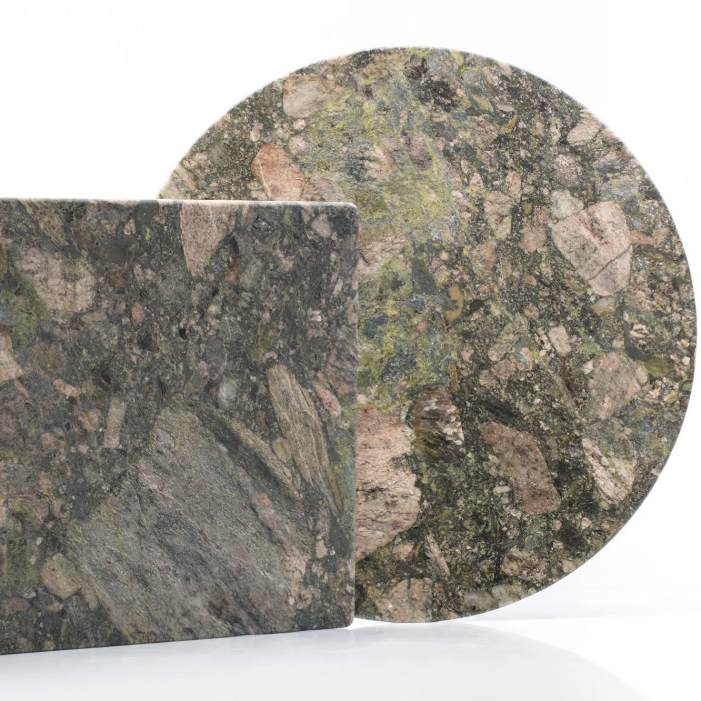 Espidesign by Paola Speranza Centrotavola rotondo Convivio in marmo verde marino> Centrotavola