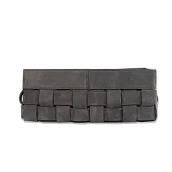 Cassigoli Cesta piccola Bottega in pelle grigio scuro><noscript><img width=