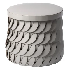 Pinetti Cestino Alicante alto e rotondo grigio con coperchio> Ceste