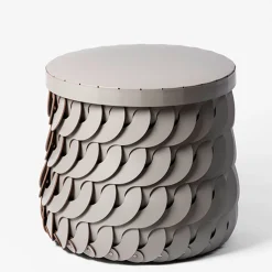 Pinetti Cestino Alicante alto e rotondo grigio con coperchio> Ceste