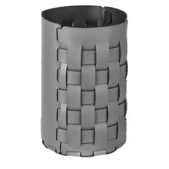 ADJ Style Cestino Bottega in pelle grigia e nera> Ceste