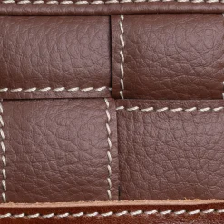 Marricreo Cestino cilindrico annodato Ponza in ecopelle marrone><noscript><img width=