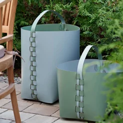 ADJ Style Cestino Helena in pelle Sky Blue e Eucalyptus><noscript><img width=