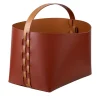 ADJ Style Cestino Helena piccolo in pelle Bordeaux e Cognac> Ceste