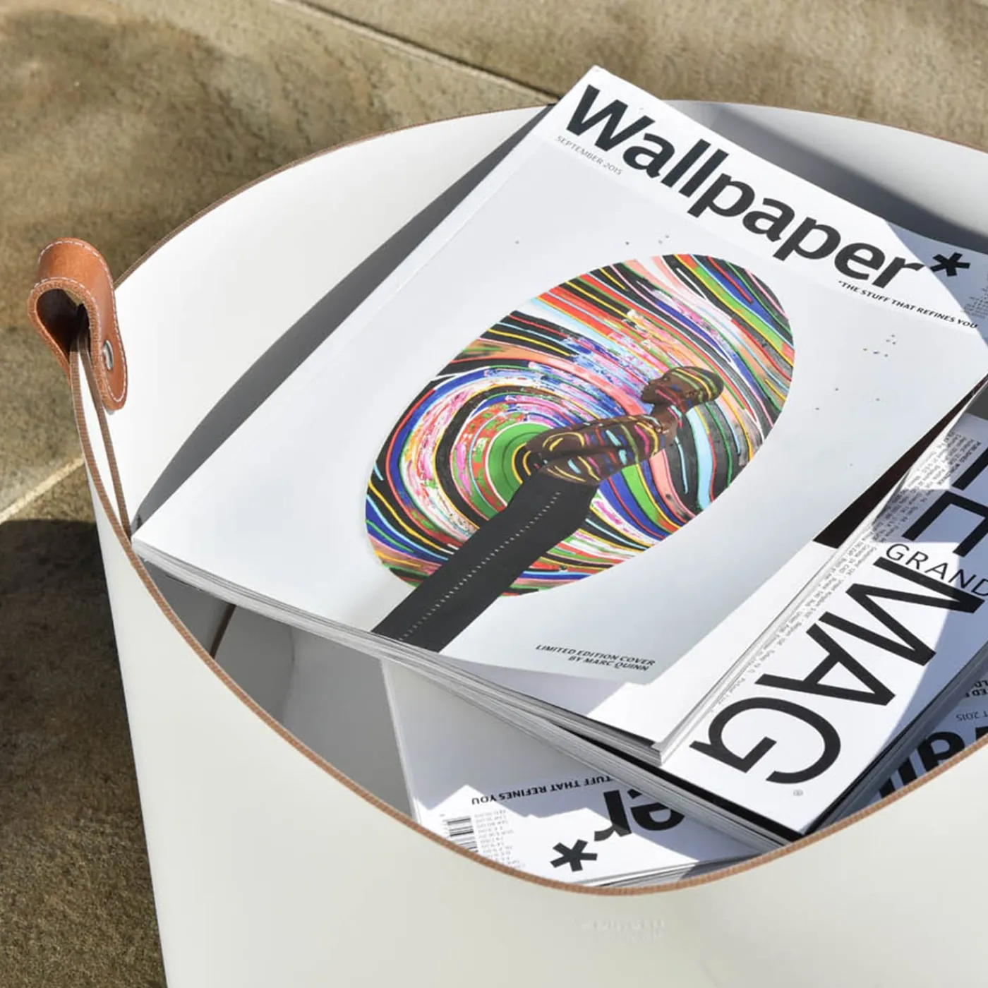 Pinetti Cestino in pelle grande Ovo> Ceste