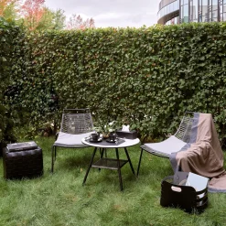 ADJ Style Cestino in pelle Riga cioccolato e cappuccino> Ceste