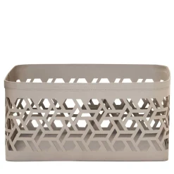 Rudi Cestino in pelle Vienna 16 Bianco> Ceste