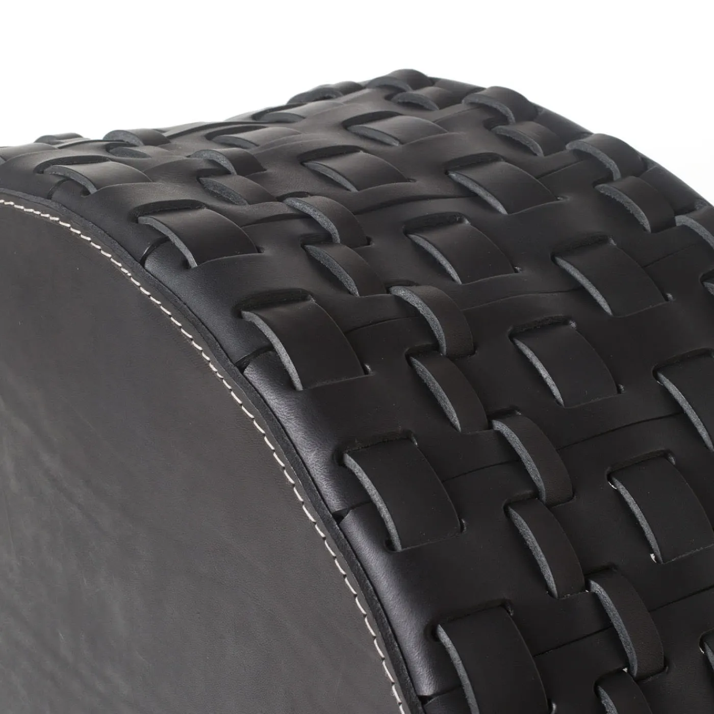 Oscar Maschera Cestino intrecciato cilindrico grande nero di> Ceste