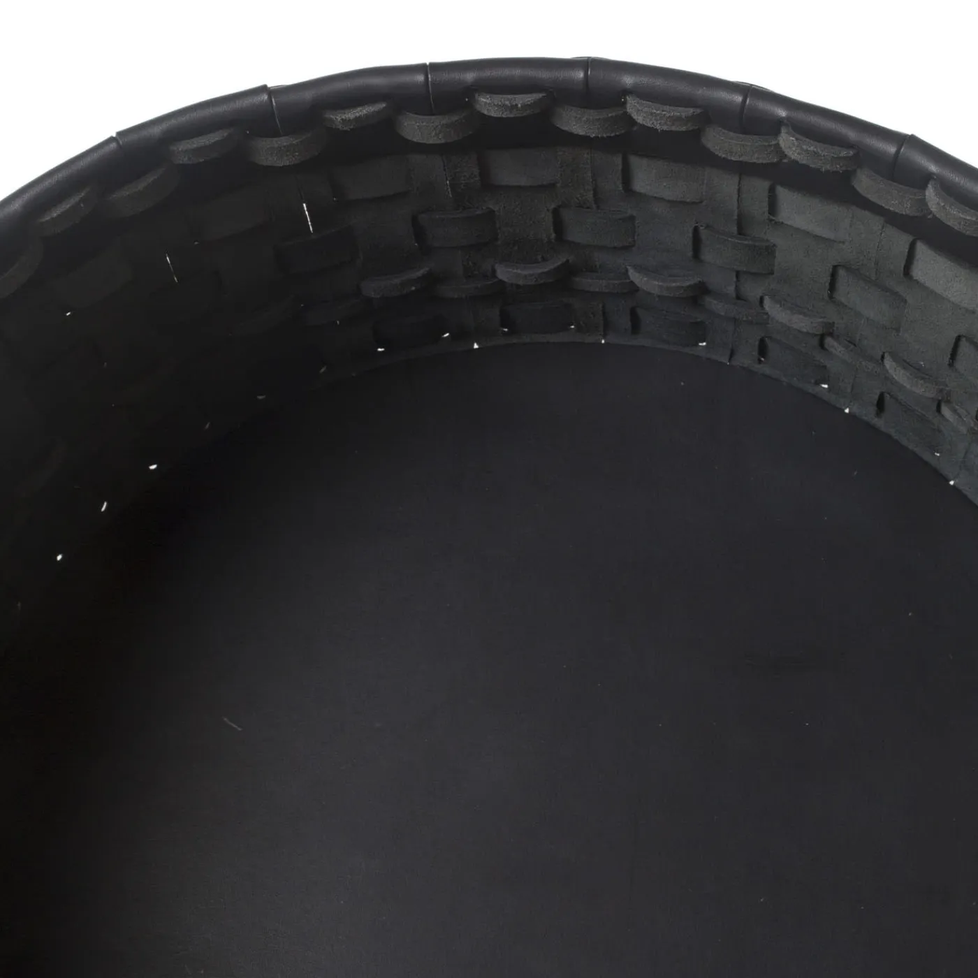 Oscar Maschera Cestino intrecciato cilindrico grande nero di> Ceste