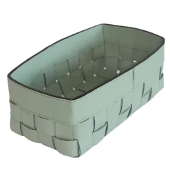 Cassigoli Cestino Piccolo Bottega in pelle Nubuck Verde Smeralda> Ceste