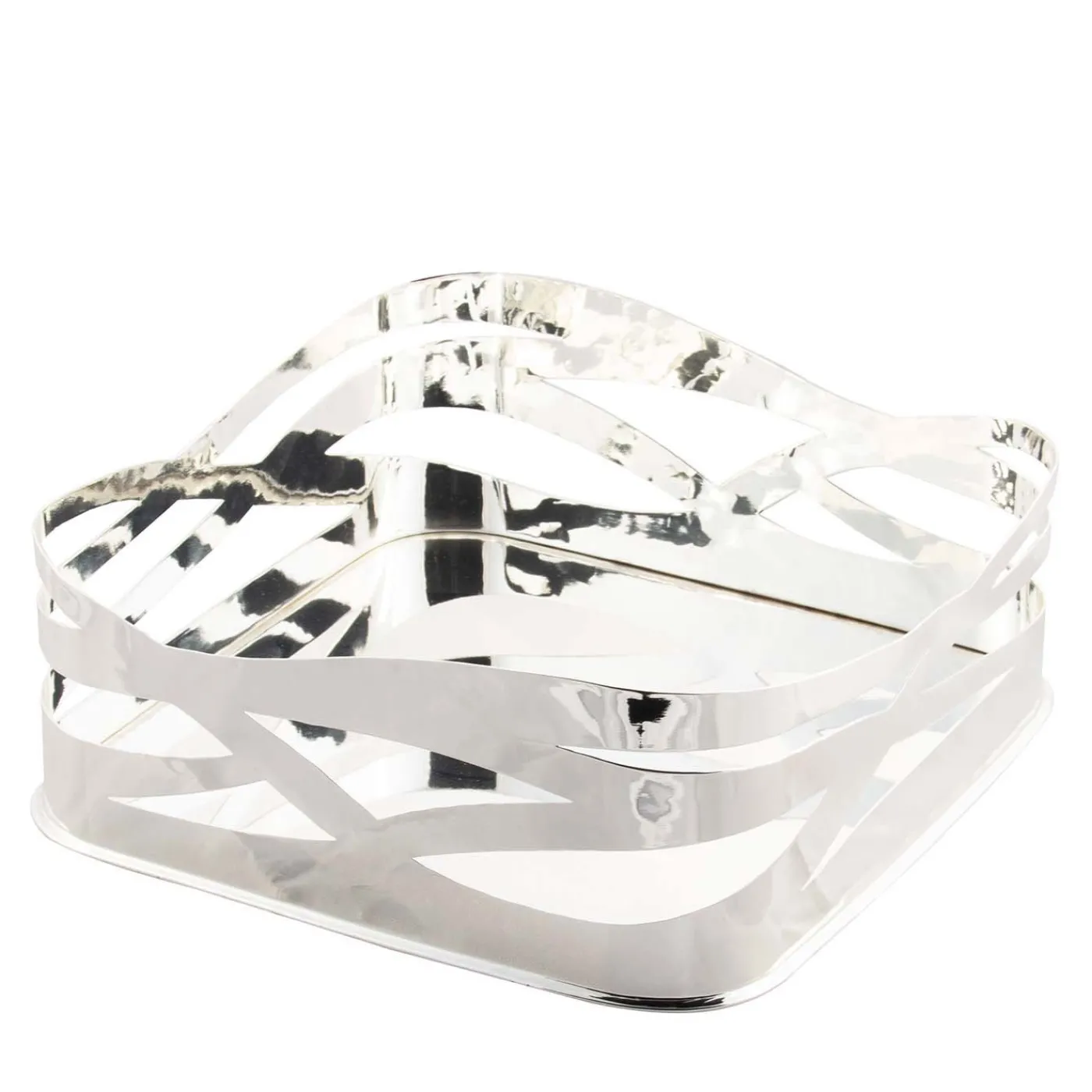 Bragagnolo Argenti Cestino quadrato Onde> Centrotavola