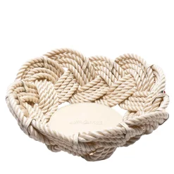Marricreo Cestino rotondo in corda Maxi Cream> Ceste