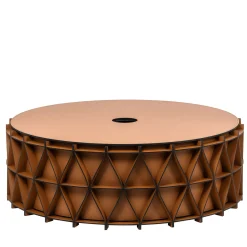 Pinetti Cesto Arena grande in pelle marrone> Ceste