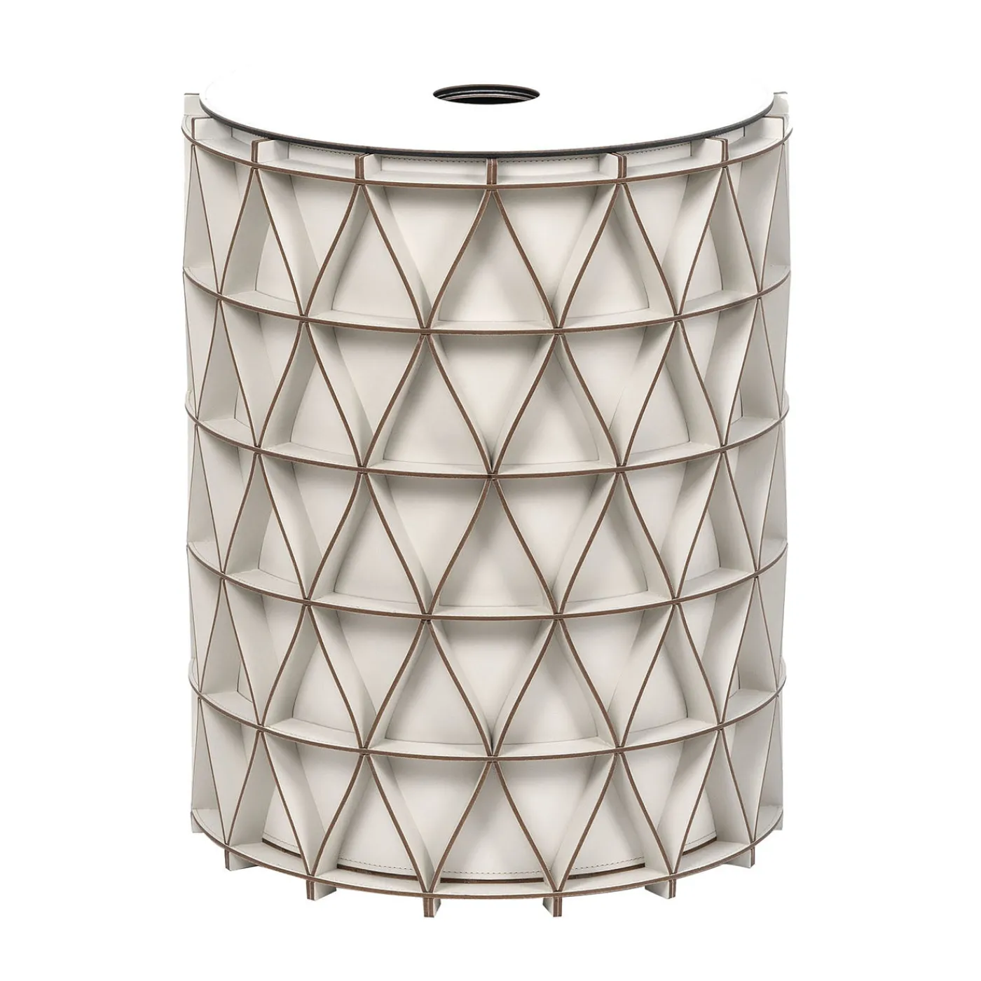 Pinetti Cesto da bucato Arena medio in pelle crema> Ceste