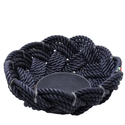 Marricreo Cesto rotondo di corda blu grande> Ceste
