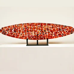 VéVé Glass Ciotola centrotavola con fiocchi rossi Gondola> Centrotavola