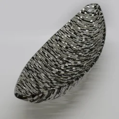 VéVé Glass Ciotola centrotavola in vetro di Murano bianco e nero Gondola Sunshine><noscript><img width=