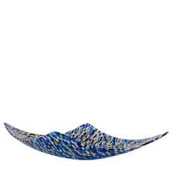 VéVé Glass Ciotola centrotavola in vetro di Murano a mosaico blu Rombo> Centrotavola