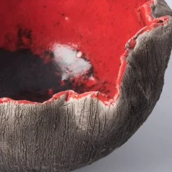 Design Center 1991 Ciotola Decorativa Rosso Di Sera In Ceramica Rossa Di Nino Basso #3> Centrotavola