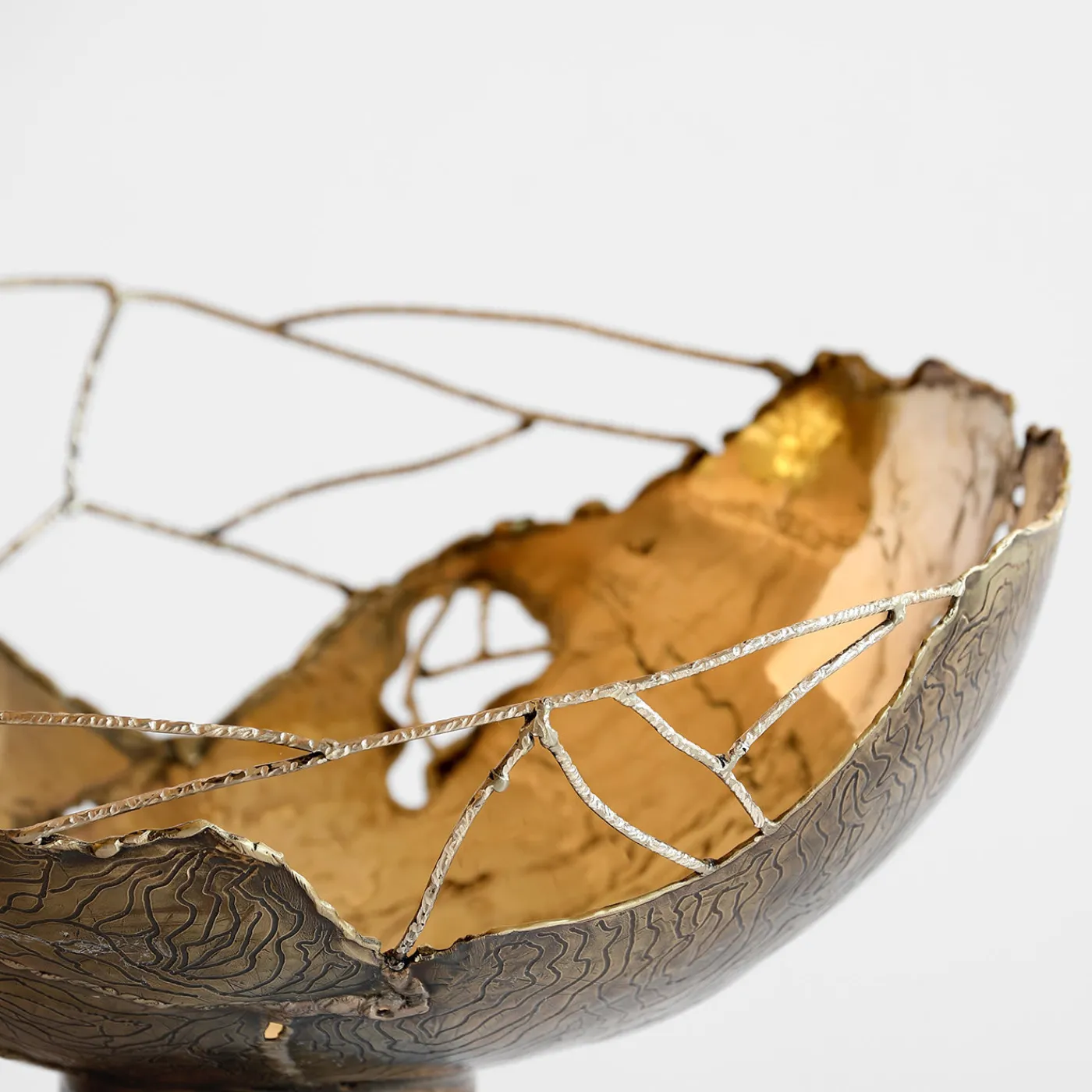 Dal Furlo Ciotola in ottone con corteccia> Centrotavola