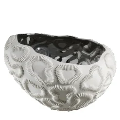 Fos Ceramiche Ciotola ovale Petra in platino> Centrotavola