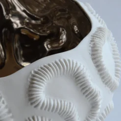 Fos Ceramiche Ciotola ovale Petra in platino> Centrotavola