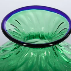 Officine di Murano 1295 Cipolla Balloton Vaso verde con bordo blu><noscript><img width=
