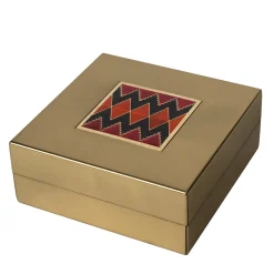 Piccoli Smalti Cloissoné su scatola in ottone satinato #2> Scatole