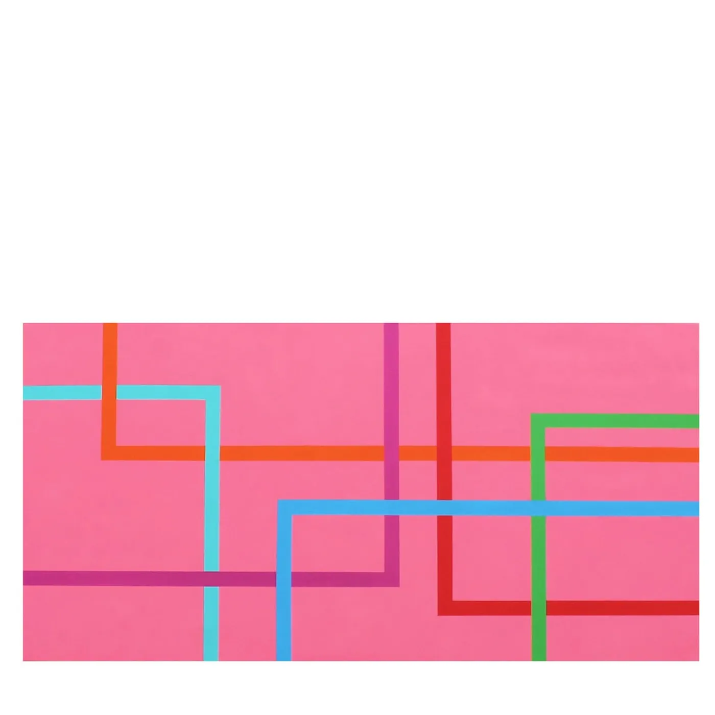 Le Meduse Color Spaces In Fondo è Rosa Pittura acrilica su tela> Pannelli Decorativi