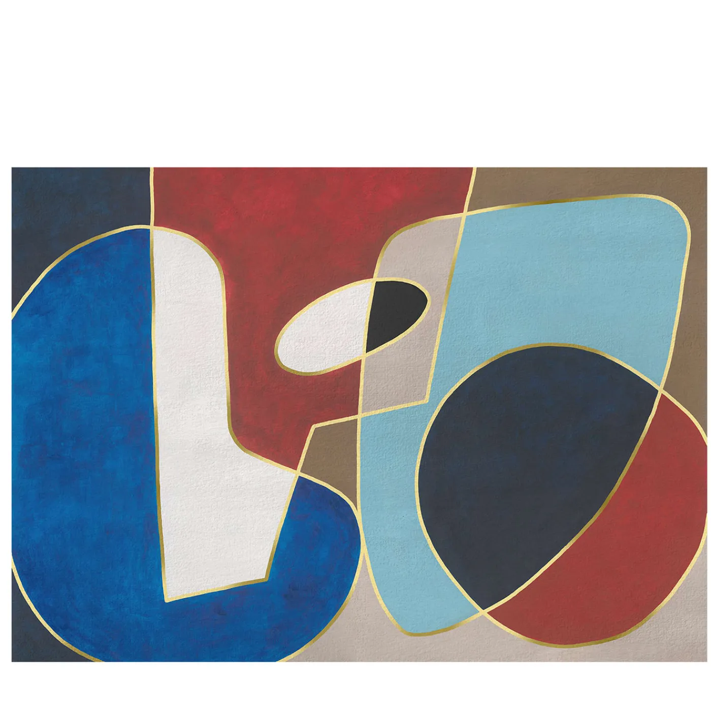 Affreschi & Affreschi Colori vivaci forme su forme #2 Carta da parati testurizzata> Carte Da Parati