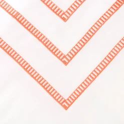 TessilArte Completo Letto Siam Bianca e Arancione in Raso di Cotone><noscript><img width=