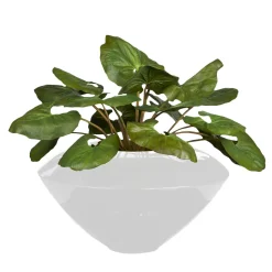 VGnewtrend Composizione di piante finte in vaso bianco> Vasi Da Fiori