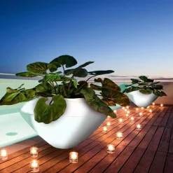 VGnewtrend Composizione di piante finte in vaso bianco><noscript><img width=