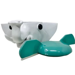 Freaklab Contenitore grande elefante verde acqua e bianco con coperchio> Vasi Con Coperchio