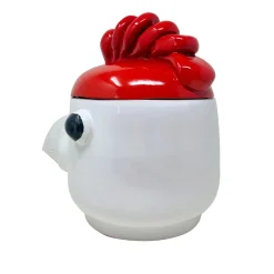 Freaklab Contenitore grande uccello rosso e bianco con coperchio> Statuine