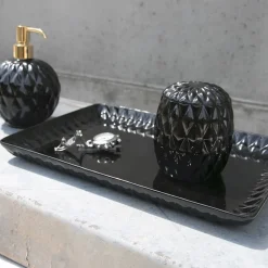 Villari CONTENITORE PER CRAVATTE NERE - NERO> Arredo Bagno