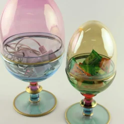 Griffe Montenapoleone by Vetrerie di Empoli Contenitore per uova grandi Arlecchino> Sculture Decorative