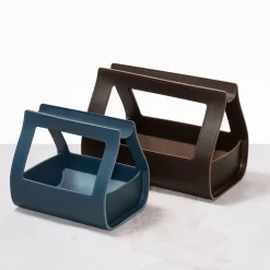 Rabitti 1969 Copenaghen, piccolo cestino blu di Gio Tirotto> Ceste