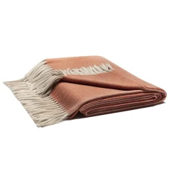 LO Decor Coperta arancione con frange Zibelline 100% cashmere> Coperte