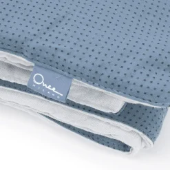 Once Milano Coperta di lino a pois blu chiaro> Biancheria Da Letto