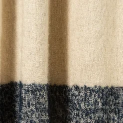 The House of Lyria Coperta Druig con frange beige e blu><noscript><img width=