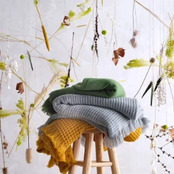 San Patrignano Coperta in cashmere Terramadre Gerbera Verde><noscript><img width=