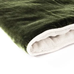 Once Milano Coperta in lino e velluto verde><noscript><img width=