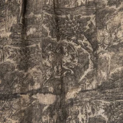 The House of Lyria Coperta inglese in cotone e lino con frange Toile-de-Jouy><noscript><img width=