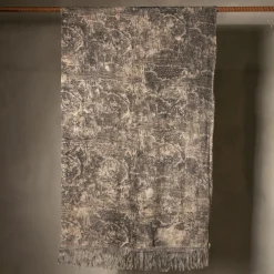 The House of Lyria Coperta inglese in cotone e lino con frange Toile-de-Jouy><noscript><img width=