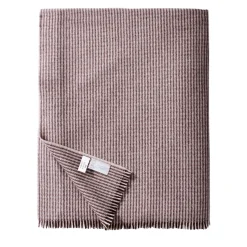 UnoCashmere Coperta media in cashmere pied de poule color malva> Coperte