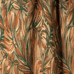 The House of Lyria Coperta Nequizia con frange a motivi botanici policromi> Coperte