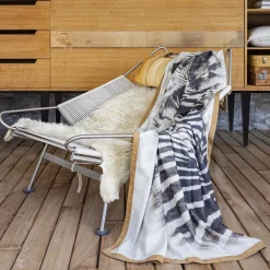 Alonpi Coperta piccola con motivo a orlo scamosciato Zebra><noscript><img width=