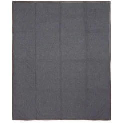 Alonpi Coperta piccola grigia con orlo in pelle Salon> Coperte