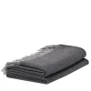 Alonpi Coperta piccola Melrose con frange grigie> Coperte